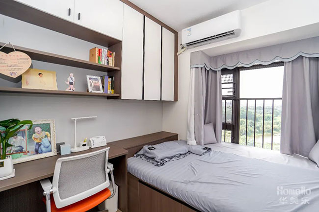 106㎡四居，簡(jiǎn)約與色彩的和諧搭配，合理軟裝布局實(shí)用性拉滿